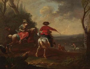 Hirschjagd Zu Pferde by Tobias Querfurt the Elder