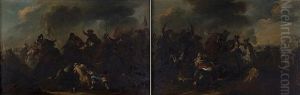 Battles Of Cavalry by August Querfurt