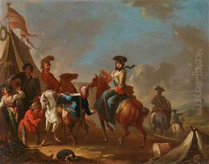 Scene From A Military Encampment by August Querfurt