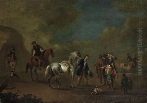 Beim Pferdehandler by August Querfurt