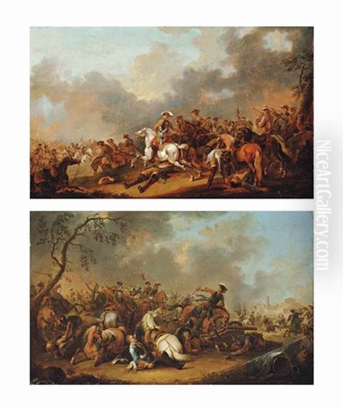 A Cavalry Skirmish; And A Siege Of A City - view 1