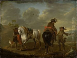 Landschaft Mit Reitern by August Querfurt