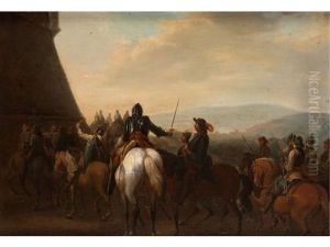 Kavallerie Vor Der Festung by August Querfurt