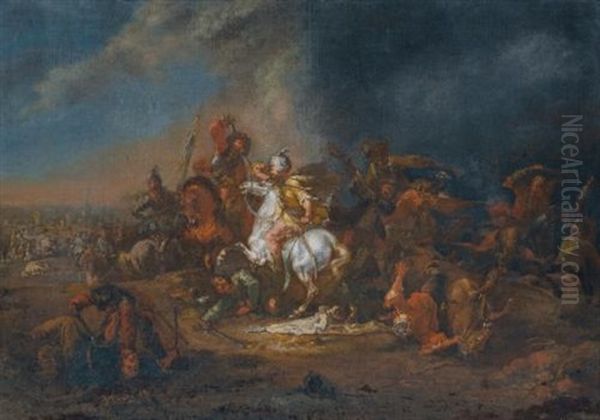 A Pair Of Cavalry Skirmishes Between Turks And Christians (pair) - view 1