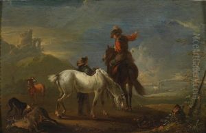 Nach Der Jagd (+ Im Feldlager; Pair) by August Querfurt