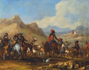 Cavalerie Pres D'une Ville by August Querfurt