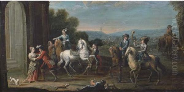 The Arrival Of A Hunting Party - view 1