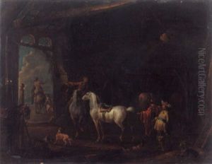 Besprechung Im Mietstall by August Querfurt