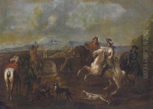 Aufbruch Zur Falkenjagd by August Querfurt