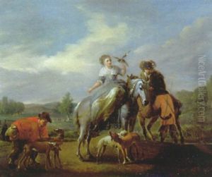 Aufbruch Zur Falkenjagd by August Querfurt