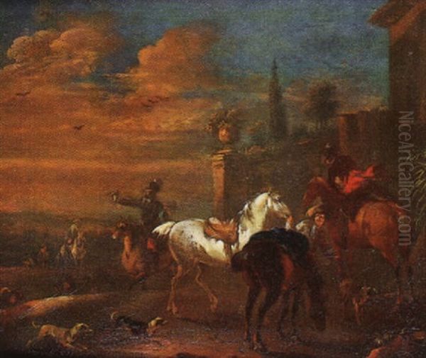 Le Depart Pour La Chasse Au Faucon - view 1