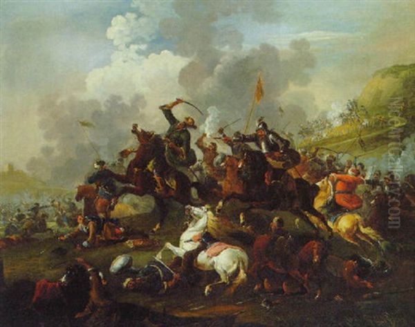 A Cavalry Skirmish Between Saracens And Turks - view 1