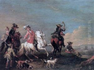 A Howking Party With An Extensive Landscape Beyond A Howking Party With An Extensive Landscape Beyond