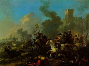 Reitergefecht Im Spanischen Erbfolgekrieg by August Querfurt