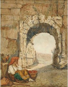 Venditrice Di Ortaggi Nei Pressi Del Colosseo