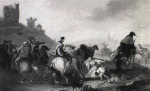 Cossacks Pillaging A Village by August Querfurt