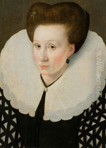 Portrait Of A Lady With A Pearl Necklace - view 1