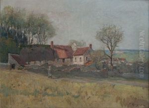Paysanne Sur Le Chemin Aux Abords Du Village