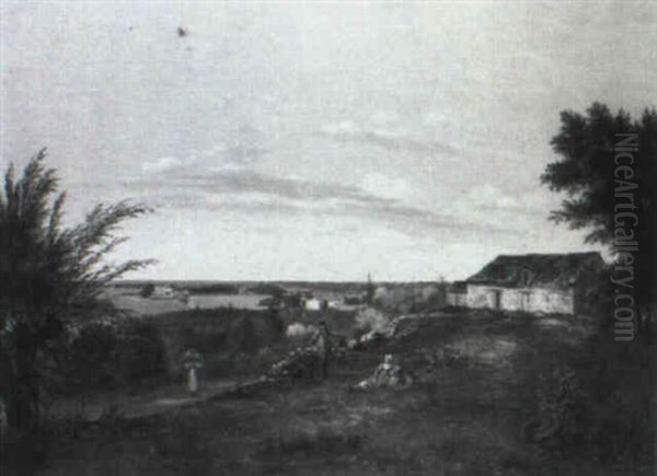 Hunters In An Extensive Landscape - view 1