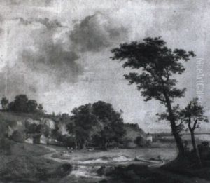 Paysage Romantique Avec Cascade by Joseph Quinaux
