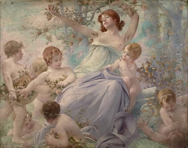 Allegorie De L'ete, Projet De Decor - view 1