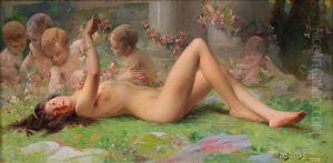 Reclining Nude With Putti Reclining Nude With Putti