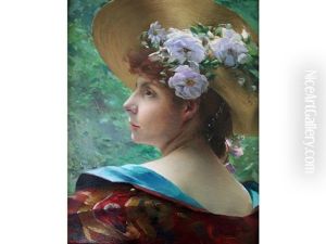 The Spring Bonnet by Paul Francois Quinsac