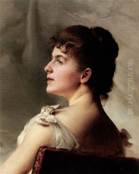 A Portrait Of A Lady In Profile - view 1