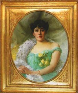 Jeune Femme Au Boa Blanc by Paul Francois Quinsac