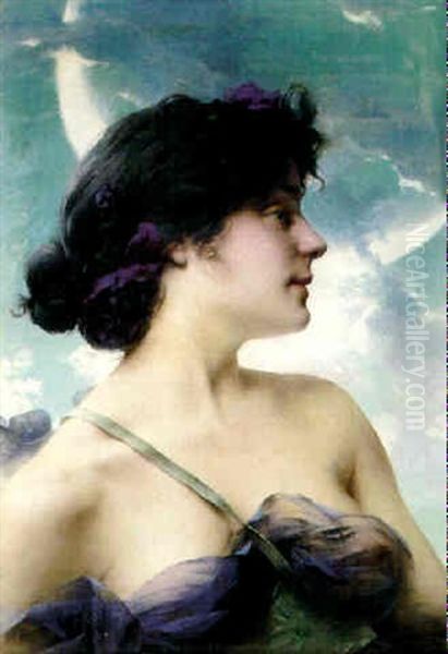 A Beauty In Violet by Paul Francois Quinsac