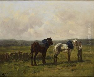 Chevaux A L'attelage by Charles Henri Quinton