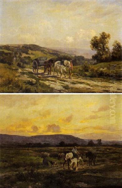 Attelage Dans Un Paysage - view 1