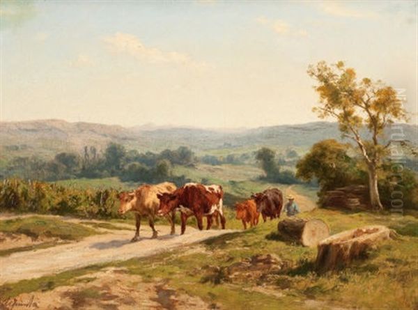 Cows Along A Country Road - view 1