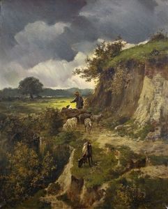 Landschaft Mit Schafherde Landschaft Mit Schafherde