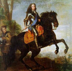 Equestrian Portrait Of A Nobleman by Herman Hendrik Quiter the Elder