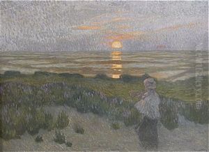 Flicka I Manskenslandskap by Rudolf Quittner