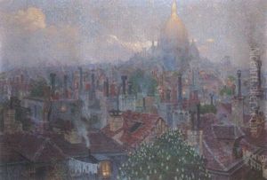 Blick Auf Sacre Coeur Von Montmartre by Rudolf Quittner