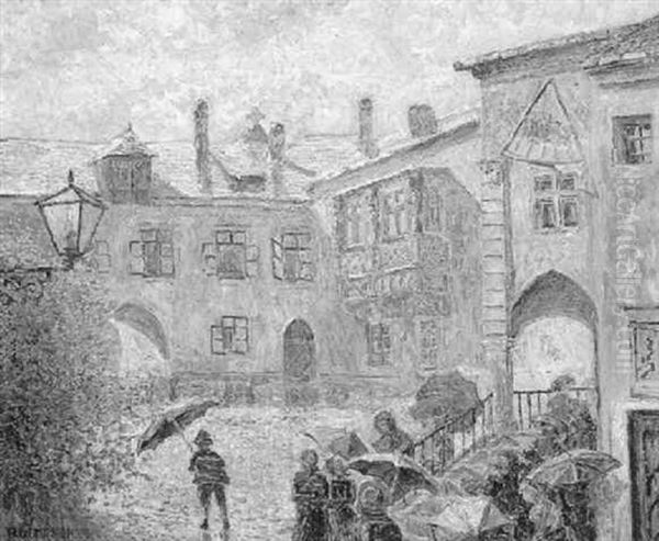 Schulhof Bei Regen - view 1