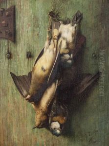 Trophee De Chasse En Trompe-l'oeil by Edouard Quitton