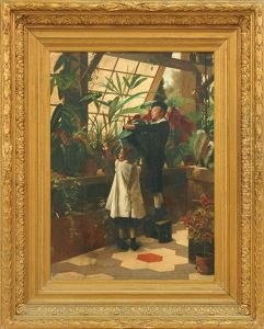 Children In The Conservatory by Edouard Quitton