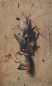 Sparrow And Song Birds by Edouard Quitton