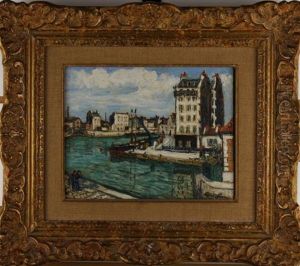 A Canal Scene A Canal Scene