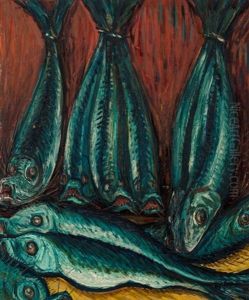 Les Poissons, 1947 by Alphonse Leon Quizet