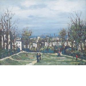 La Route De Village by Alphonse Leon Quizet