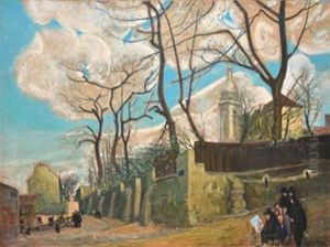 Utrillo Peignant Le Lapin Agile by Alphonse Leon Quizet