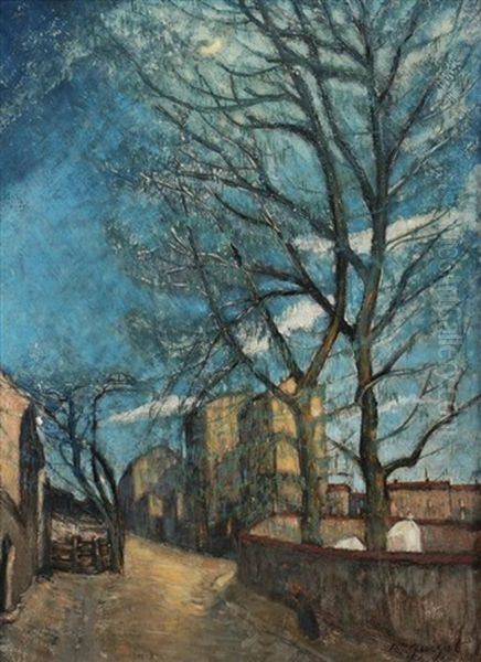 Street Scene Of Montmartre, Paris - view 1