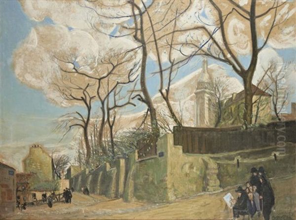 Utrillo Peignant Devant Le Lapin Agile - view 1