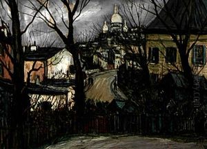 Promeneurs A Montmartre by Alphonse Leon Quizet