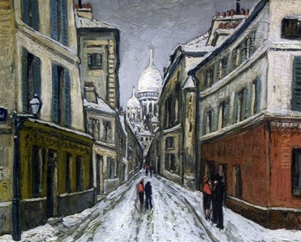 Rue Animee A Montmartre - view 1