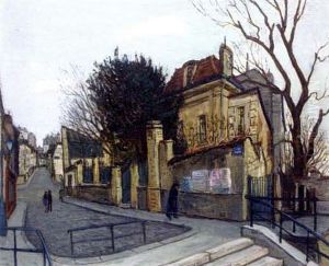 Rue Des Lilas by Alphonse Leon Quizet